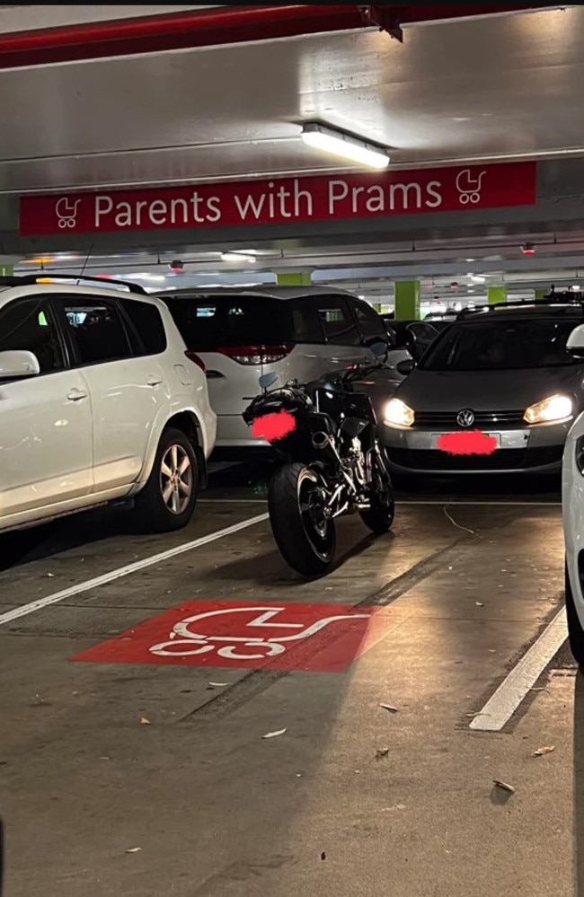 Motorcyclist’s infuriating park is ‘perfectly legal’