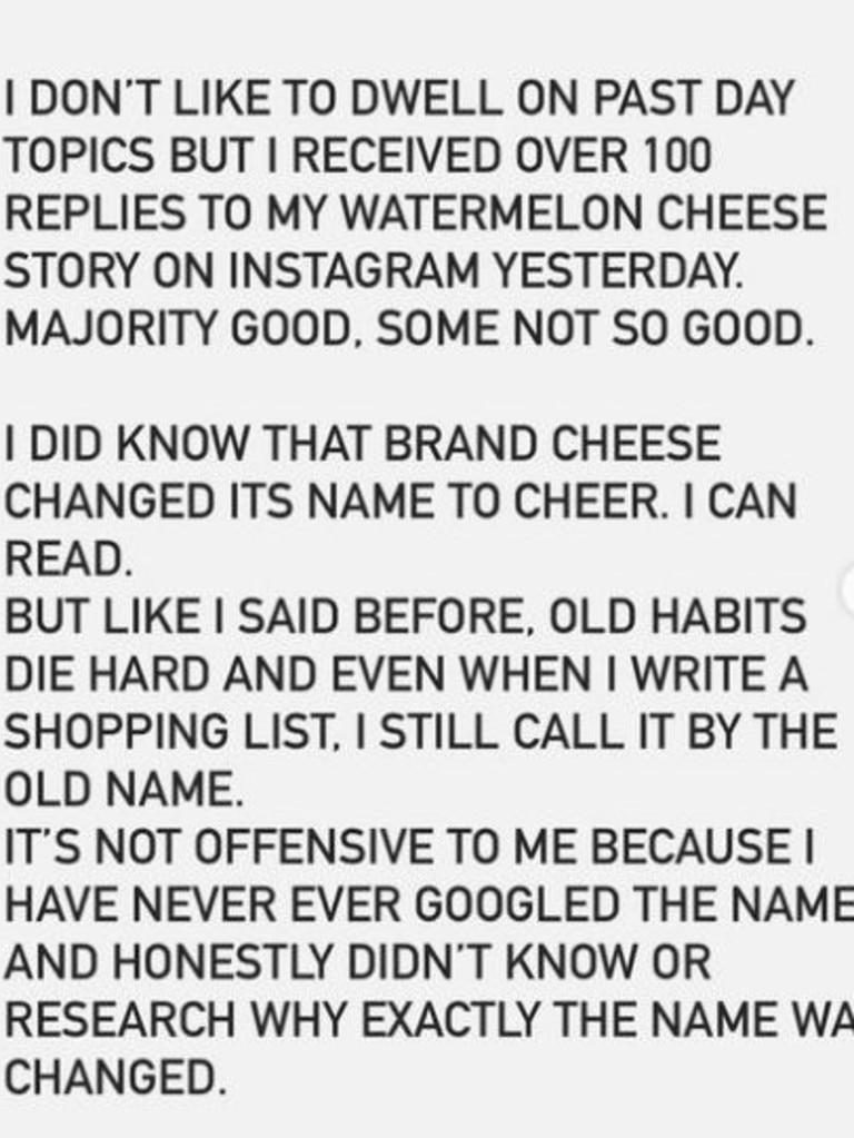 Chef defends calling Cheer cheese by former name