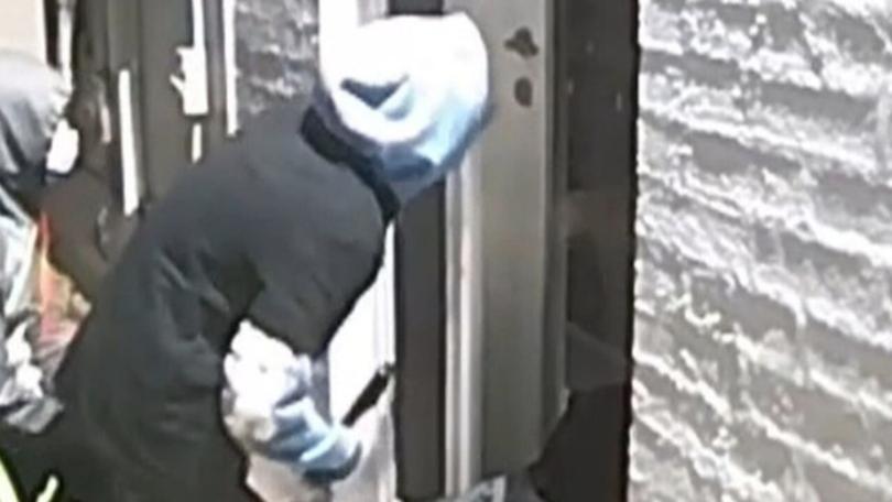 Machete break in caught on CCTV