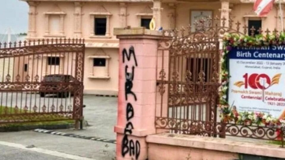 Melbourne temple defaced with graffiti