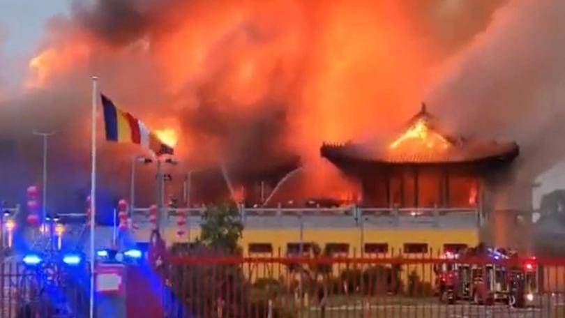 ‘Devastating’: Buddhist temple destroyed in huge blaze in Melbourne