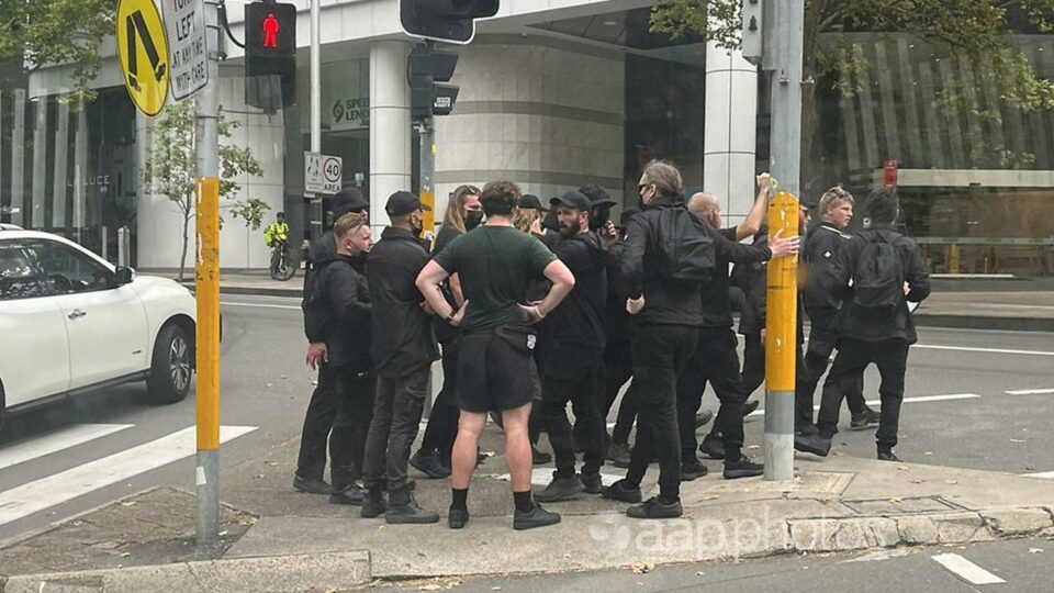 Australia Day: Black-clad men stopped on Sydney train