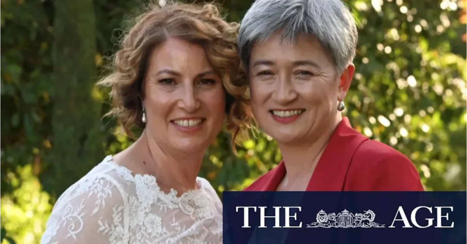 Foreign minister Penny Wong ties the knot to long-term partner