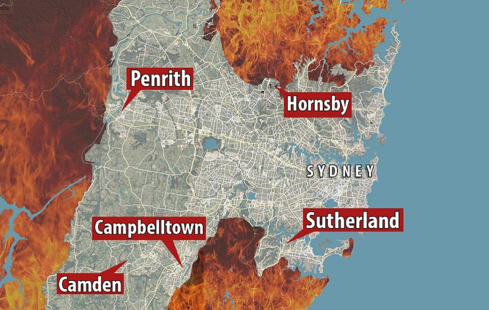 Scary map shows dire bushfire threat