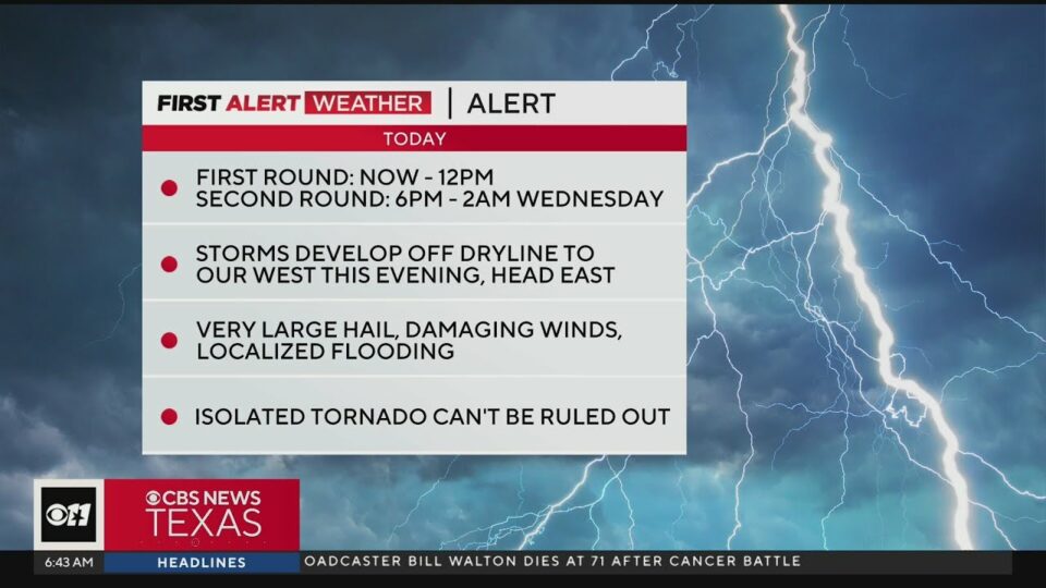 Warning as large hail, damaging winds forecast