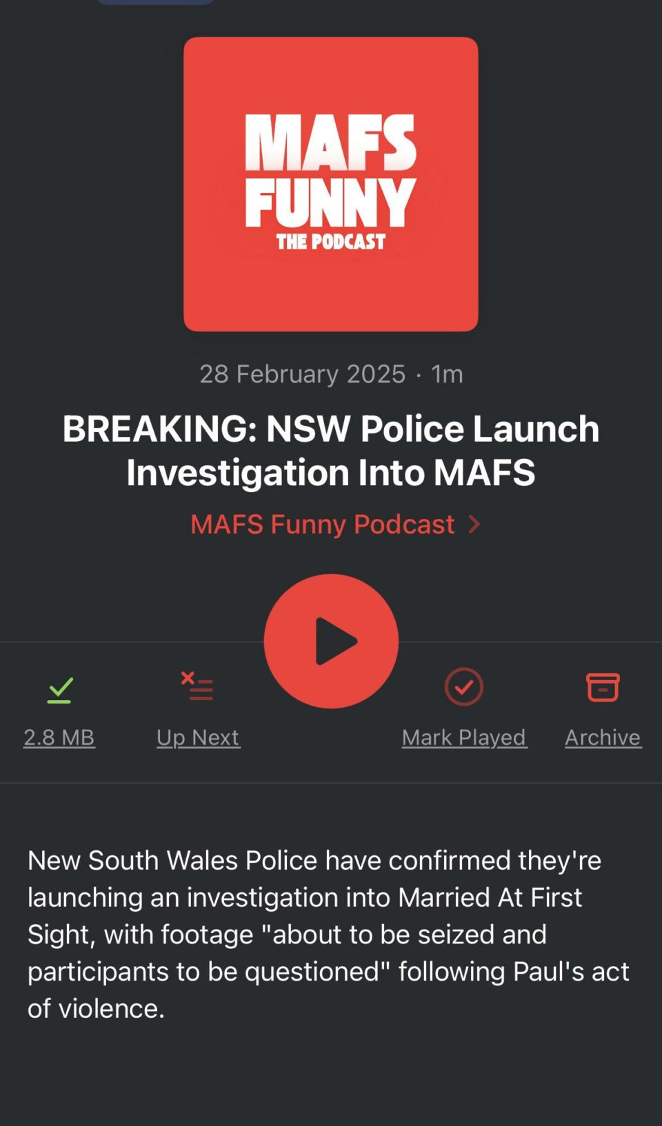 Cops launch probe into MAFS breakdown