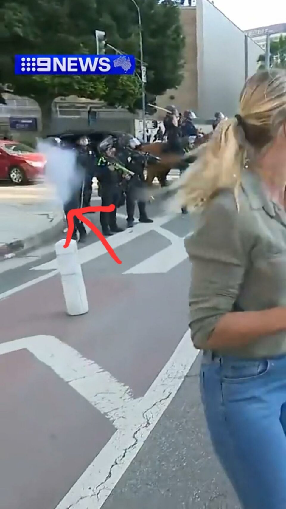 Must be called out’: PM under pressure after 9News reporter Lauren Tomasi shot with rubber bullet during LA protests