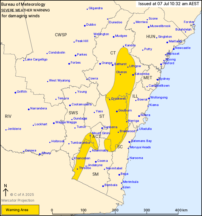 Wild weather warning for this capital city